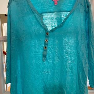Lilly Pulitzer linen top Xl